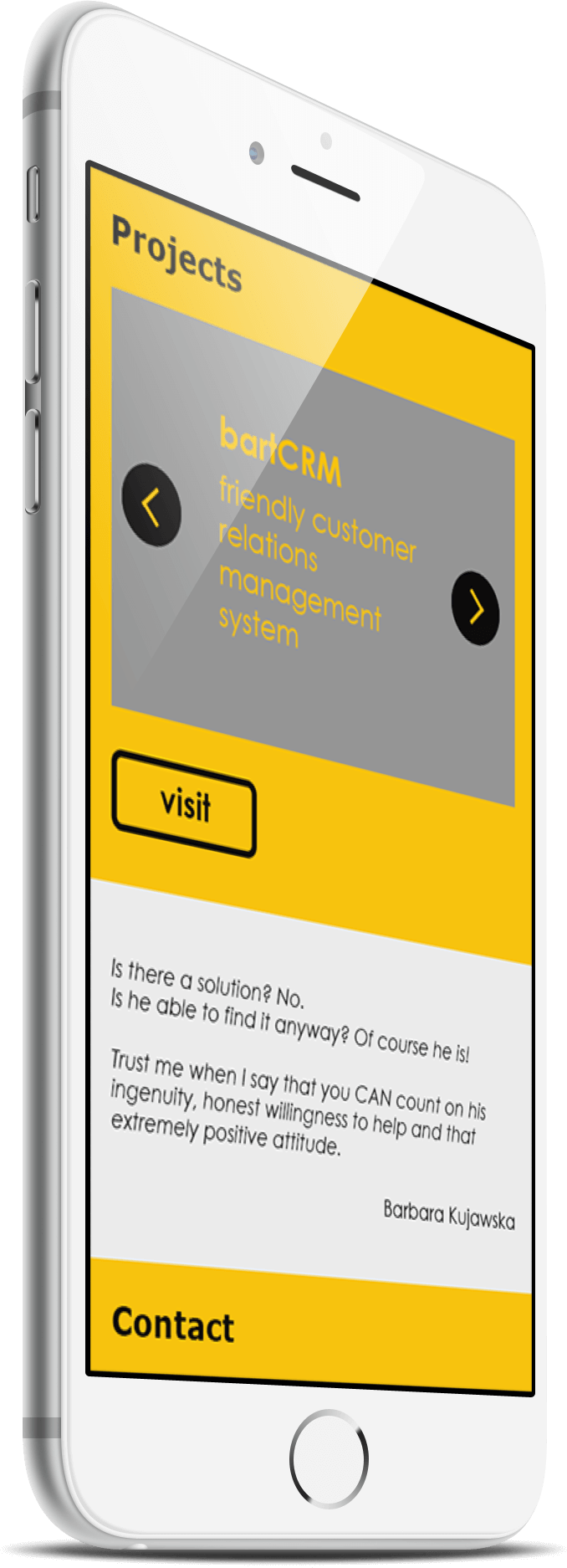Second screenshot showing Bartfolio on iPhone 6