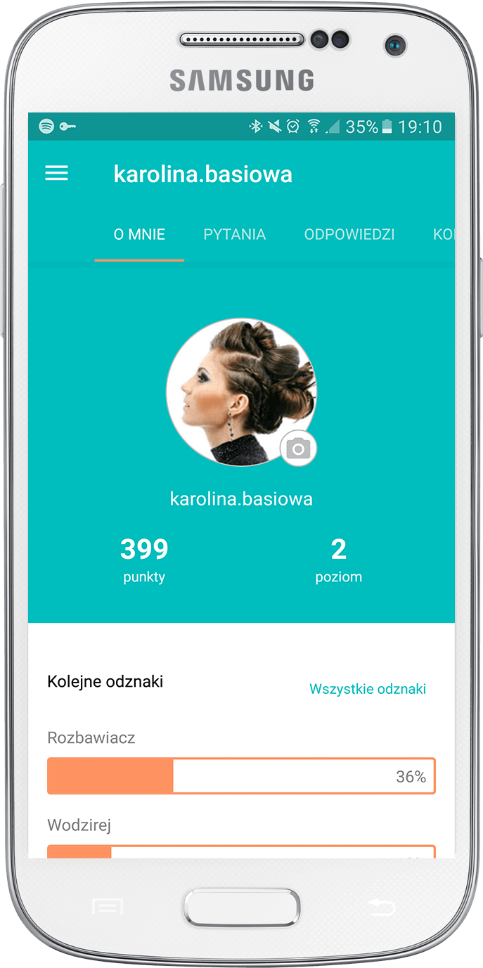 User profile in Zapytaj